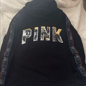 PINK Victoria's Secret Black Hooodie Sweater for Women